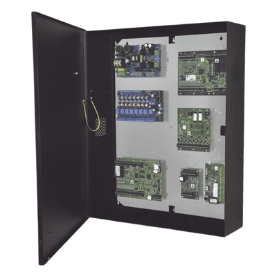 Gabinete de seguridad integrada / Acero 16 AWG / Backplane extraíble / 4 baterías 12VDC/7Ah / Compatible Mercury y socios líderes TROVE2M2 ALTRONIX