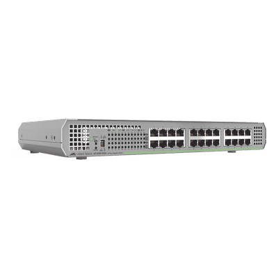 Switch no administrado / 24 puertos Gigabit / 48 Gbps / 35.7 Mpps / 1.12 x 0.69 x 0.14 pies AT-GS910/24-10 ALLIED TELESIS