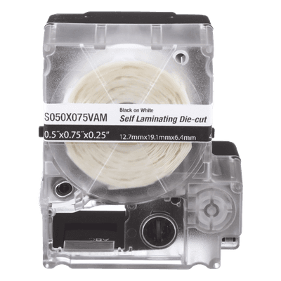 Casete de Etiquetas Autolaminadas / 12.7 x 31.8 mm / 200 Etiquetas / Cables 3.1 a 7 mm (0.12 a 0.28 in) / Calibre 12-10 AWG S050X125VAM PANDUIT