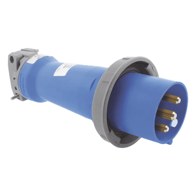 Clavija industrial / 30 A / 250 V CA / 2 Polos 3 Hilos / IP67 e IP69K / -40°C a 75°C / 0.98 ft cable HUB-HBL-330-P6W HUBBELL