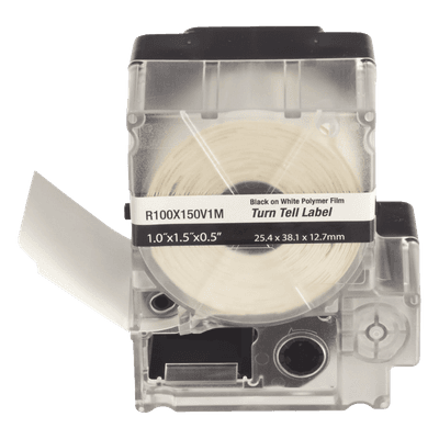 Casete de Etiquetas Autolaminadas / Rotación 360° / Cables 5.5-7.1 mm (0.22-0.28 in) / 100 Etiquetas / Vinilo / -40°C a 93°C R100X150V1M PANDUIT