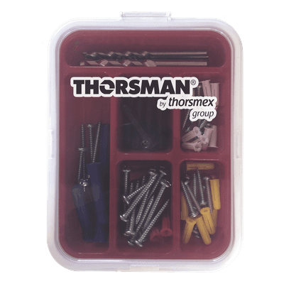 Kit de Fijación en Concreto / Doble Expansión 4 Direcciones / 104 Piezas / Guía Incluida / Anti-Giro TH-KIT-FC THORSMAN