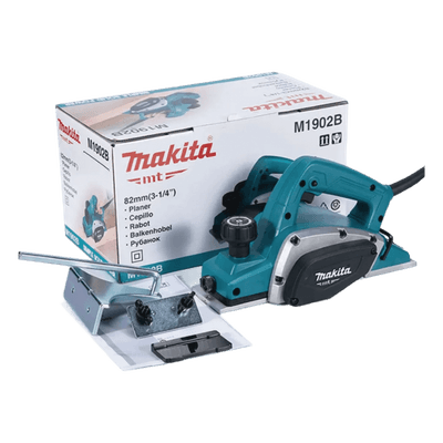 Cepillo eléctrico / 82 mm (3-1/4IN) ancho / 16.000 RPM / 580W / Profundidad 1 mm / Extracción derecha M1902B MAKITA