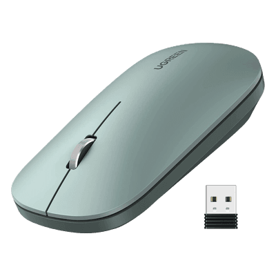 Mouse Inalámbrico / 2.4 GHz / Alcance 10 m (32.8 ft) / DPI 1000-4000 Ajustable / Ultra Delgado 3 cm / Scroll Aluminio / Silencioso 40 dB 90374 UGREEN