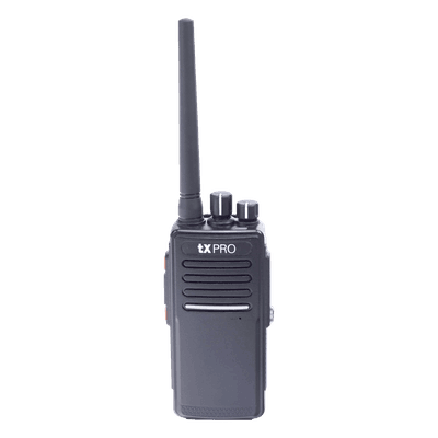 Radio Portátil UHF 400-512 MHz, Digital DMR y Analógico, 5 W, Incluye antena, batería, cargador y clip, 16 canales preconfigurados TX-680-AU TXPRO