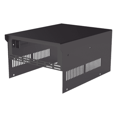 Gabinete de acero en color negro, para usar como base con radio aéreo IC-A120 y fuente de alimentación SEC1223 SRX21U EPCOM INDUSTRIAL