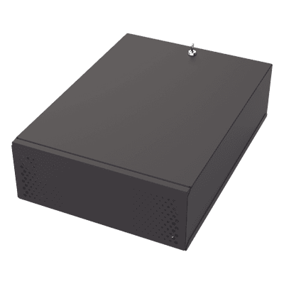 Gabinete Metálico para DVR/NVR / Acero Calibre 20 / 525x180x677 mm / Chapa con Llave / Compatible Ventilador 120 mm / Fijación Mesa o Escritorio GABVID4R3 EPCOM INDUSTRIAL