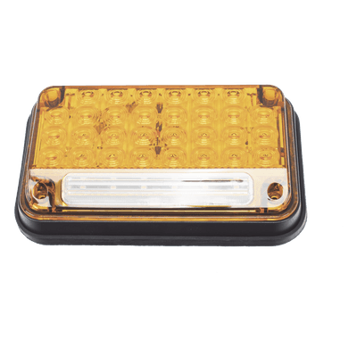 Luz de Advertencia LED / 7x4 pulgadas / 66 LED Alta Intensidad / 12 VCC / 10 Patrones de Destello / Mica Ámbar / Montaje Permanente