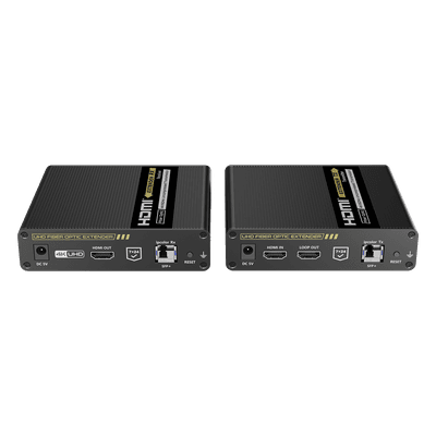 Kit Extensor HDMI por FIBRA ÓPTICA 10G a 40 Km | Resolución 4K@60Hz | Monomodo (SMF) | IPCOLOR PIXEL | Cero Latencia | Sin Comprimir | S/PDIF / ARC / RS-232 | Salida Loop | Transceptores Ópticos (GBIC) Incluidos | IR bidireccional. TT993 EPCOM TITANIUM