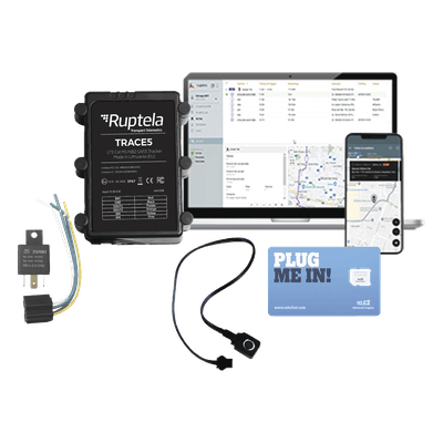 Kit Localizador Vehicular 2G y 4G LTE Cat M1 / IP67 / Rastreo GPS / Detección de Jammer / Apagado Remoto / Diseño Compacto para Motocicletas / Incluye SIM 500MB 2Y TRACE5PLUSKIT RUPTELA