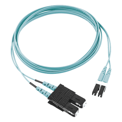 Jumper de Fibra Óptica / Multimodo OM3 50/125 / LC-SC Duplex / OFNR Riser / Aqua / 30 m (98.43 ft) FX2ERLNSNSNM030 PANDUIT