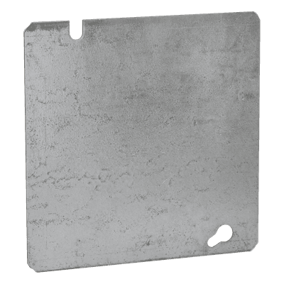 Tapa Ciega Cuadrada / Acero Galvanizado / 4.688 x 4.688 in (119.1 x 119.1 mm) / UL Listed / Troquelada HUB-832 RACO