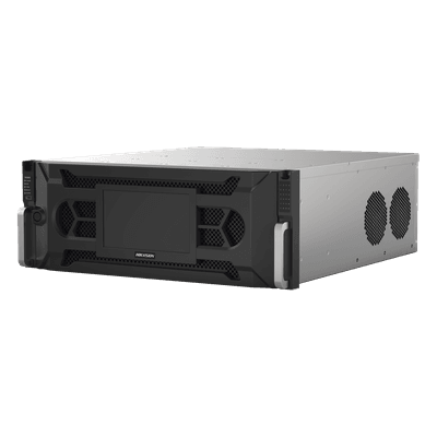 NVR IP / 128 Canales / 12 Megapixel (4K) / 24 Bahías HDD / Throughput 512 Mbps / RAID Hot Swap / Reconocimiento Facial 500,000 Rostros IDS-96128NXI-I24(C) HIKVISION