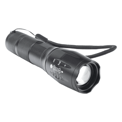 Linterna LED Táctica / 600 Lúmenes / IPX4 / Zoom Ajustable / Funcionamiento Dual 4.5V / 3.7V / Aluminio Ultraligero XT61 EPCOM INDUSTRIAL SIGNALING