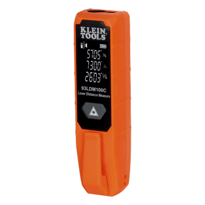 Medidor Láser de Distancia / Rango 5.1 cm a 30.5 m (16.7 ft a 100.1 ft) / Precisión 1/16'' / Pantalla LCD Dual / Clip de Bolsillo 93-LDM-100C KLEIN TOOLS