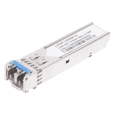 Transceptor SFP+ / 1.25 Gbps / 1310 nm / Monomodo / 10 km / LC Dúplex