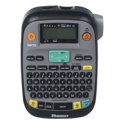 Impresora Etiquetadora Portátil Industrial / 0.75 in (1.91 cm) Ancho Máx / 180 dpi / Teclado QWERTY / LCD Retroiluminada MP75 PANDUIT
