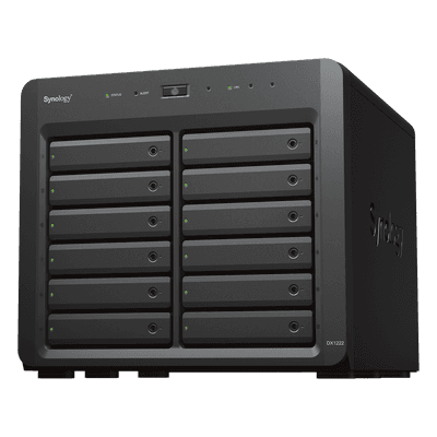 Unidad de Expansión / 12 Bahías HDD/SSD SATA / Intercambio en Caliente / Puerto Mini-SAS HD / Diseño Escritorio DX1222 SYNOLOGY