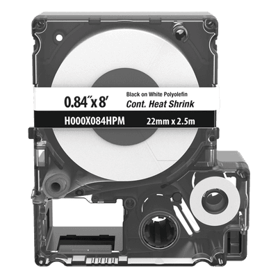 Casete de Etiquetas Termocontráctiles / Poliolefina 2:1 / 21.3 mm (0.84') Ancho / 2.4 m (7.87') Largo / Rango 8-1 AWG / Blanco H000X084HPM PANDUIT