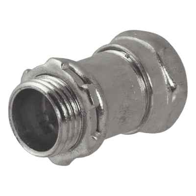 Conector Recto de Compresión / Acero Galvanizado / 1 1/4 in / Pared Delgada / 2.04 x 2.04 x 2.1 in (5.18 x 5.18 x 5.33 cm) HUB-2905 HUBBELL