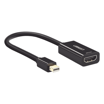 Convertidor Mini DisplayPort a HDMI / 4K@30Hz / Thunderbolt / Triple Blindaje Interno / Carcasa ABS / 25 cm (9.84 ft)