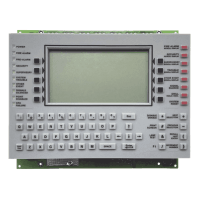 Anunciador de Control de Red / Pantalla LCD 640 Caracteres / Teclado QWERTY / 11 LEDs de Estado / 4 Relés Form-C / Compatible Serie ONYX