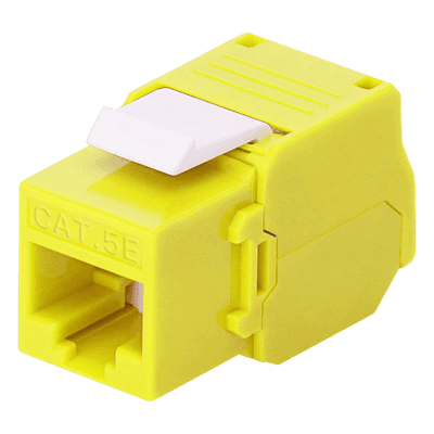 Módulo Jack Keystone / Cat5e / Toolless / Terminación 180° / 1 Puerto / Sin Blindaje / Amarillo LP-KJ-516-TTYE LINKEDPRO BY EPCOM