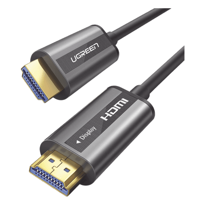 Cable HDMI de 30 Metros (98.43 Pies) por Fibra Óptica 4K@60Hz | Fibra de 4 Núcleos + Cobre EstaÑado de 7 Núcleos | Compatible con HDMI 2.0 | Alta Velocidad 18 Gbps | 3D | HDR | Carcasa de Zinc | Premium | 2 AÑos de GarantÍa 50217 UGREEN