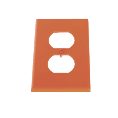Tapa para Contacto Dúplex / Policarbonato / Naranja / Vertical / 4.63 x 2.88 x 0.25 in HUB-P80R HUBBELL