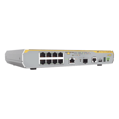 Switch L3 / 8x Gigabit RJ45 / 1x Multi-Gigabit 10G / 1x SFP+ 10G / Sin ventilador / 52 Gbps AT-X330-10GTX-10 ALLIED TELESIS