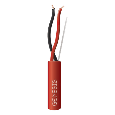 Carrete de Alambre / 2 x 14 AWG / Plenum FPLP / 305 m (1000 ft) / Rojo / Detección de Incendio y Evacuación 4513-1004 GENESIS