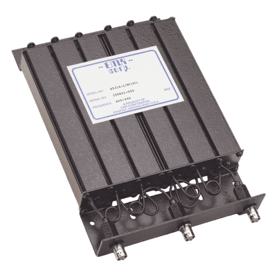 Duplexer / Rechazo de Banda / 400-440 MHz / 4.6-6 MHz Sep. / 50 W / BNC Hembra / 6 Cavidades / 1.25x6x9.5 in 65316-1/MC(5C) EMR CORPORATION