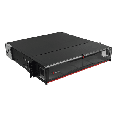 Distribuidor de Fibra Óptica de Alta Densidad / 19' Rack / 2 UR / 192 Fibras / 8 Placas Plug and Play / 1.58 ft (48.26 cm) LVE-2U-MD-P01A SIEMON