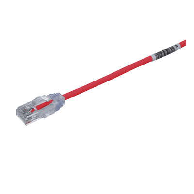Cable de Parcheo UTP / Cat6 / 28AWG Diámetro Reducido / 0.5 m (1.64 ft) / RJ45 / Rojo UTP28SP0.5MRD PANDUIT