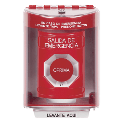 Botón de Emergencia Multipropósito / Cubierta de Policarbonato / Bocina Integrada / 2 Relevadores NO/NC / Operación -40°C a 121°C / Interior y Exterior SS2081EX-ES STI