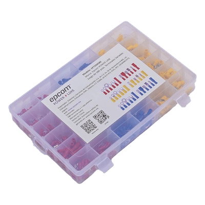 Juego de Terminales / 580 Piezas / AWG 22-10 / Forro Termoestable / Caja Organizadora EP-TKM-580 EPCOM POWERLINE