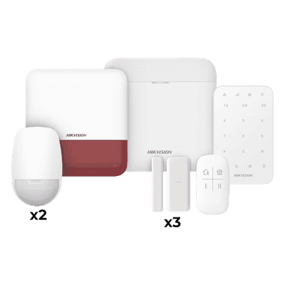 Kit de Alarma Inalámbrico / 48 Zonas / 6 Dispositivos Incluidos / Sirena Estrobo Exterior / Wi-Fi / Comunicación 433 MHz DS-PWA48-FULL-K(R) HIKVISION