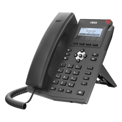 Teléfono IP Empresarial / 2 Líneas SIP / Pantalla LCD 2.28" 128x48 / Audio HD Opus / Puertos Gigabit / PoE 802.3af / Conferencia 3 Vías / EHS Jabra X1SG FANVIL