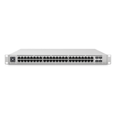 Switch PoE Administrable Capa 3 / 48 Puertos 2.5GbE RJ45 PoE+ / 4 Puertos 10G SFP+ / 720W PoE Total / Pantalla Táctil 1.3" / 320 Gbps