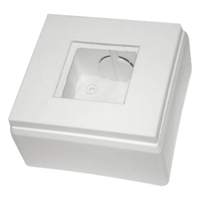 Caja de Superficie / 92x94x42 mm / ABS Blanco / Marco Embellecedor Incluido / 3.62x3.70x1.65 in NX9008 IBERNEX