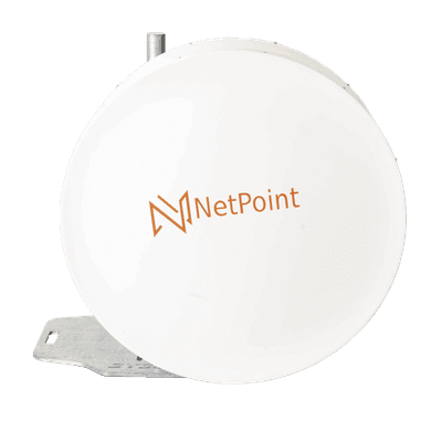 Antena Parabólica Blindada / 90 cm (35.4 in) / 10.1-11.7 GHz / Ganancia 38 dBi / Ajuste Milimétrico / Resistencia 120 km/h (74.6 mph) NP11 NetPoint