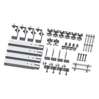 Caja de accesorios / Aluminio anodizado / Arreglo 1x4 / Techo / Viento 136 km/h / Inclinación 20°-45° EPL-AMO01-1X4ST EPCOM POWERLINE
