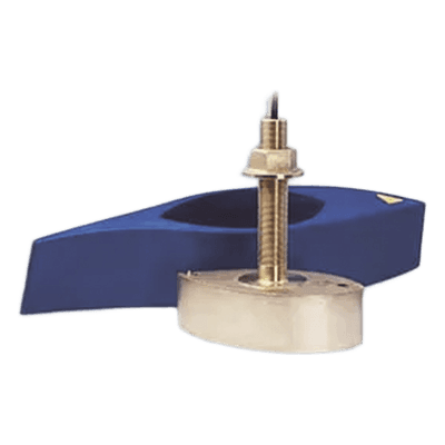 Transductor de montaje a través del casco / Bronce / 1 kW / 3,000 ft (914 m) / Dual frecuencia 42-65 kHz y 130-210 kHz / 12 pines 10-12379-20 GARMIN