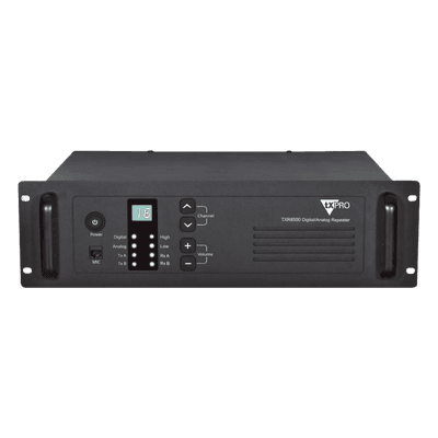 Repetidor UHF / 450-490 MHz / 40W / DMR TDMA / 100 Canales / Doble Slot TXR8500UH TXPRO
