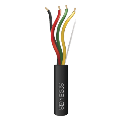 Cable Direct Burial / 4 Conductores 14 AWG / 305 m (1000 ft) / Intemperie / Sistemas de Detección de Incendio / Forro Negro 9.07 mm 4154-1008 GENESIS