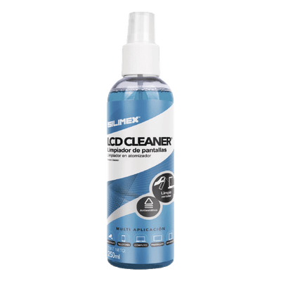 Limpiador de Pantallas / Líquido Antiéstático / Atomizador 250 ml / Compatible con Laptops, Tablets, Smart TV, Smartphones, Cámaras y Lentes LCD-CLEANER-250 SILIMEX