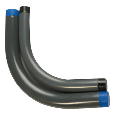 Codo Conduit Rígido / 1" (25.4 mm) / Aluminio 6063 / Recubrimiento PVC 40 mils / Uretano Púrpura 2 mils / IK09 / UL-6A
