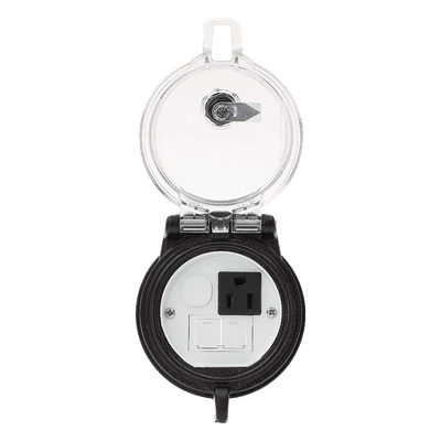 Dispositivo Circular de Puertos de Acceso a Datos / 2 Espacios Mini-Com / Receptáculo NEMA 5-15R / IP66 / 3" de Diámetro DAP3BC-S0 PANDUIT