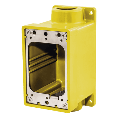 Caja Hermética / IP69K / 2 Entradas 3/4" NPT / Amarillo / Serie FD HUB-HBL-60CM-83A HUBBELL