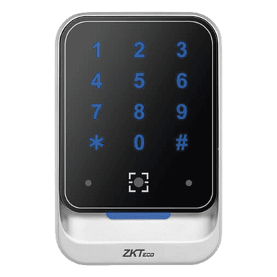Lector QR y RFID / IP65 / Carcasa Metálica / Wiegand 26 / RS485 OSDP / Teclado / 1.64 ft QR-600-HKE ZKTECO